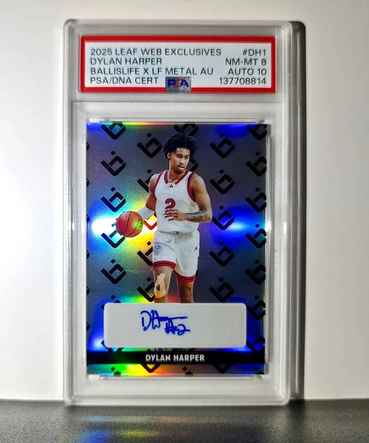 Dylan Harper 2025 Leaf Metal #BILA-DH1 Refractor PSA 8 Auto 10 - Other
