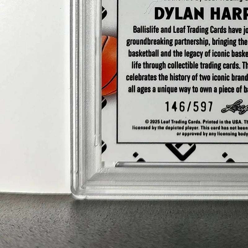 Dylan Harper 2025 Leaf Metal #BILA-DH1 Refractor PSA 9 Auto 10 - Basketball Card Single