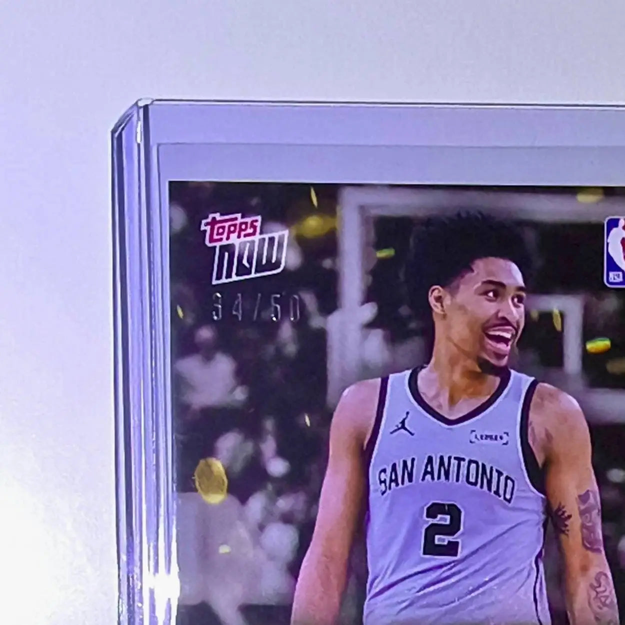 Dylan Harper Rookie 2025-26 Topps Now NBA All-Rookie 1st Team 34/50 Gold Spurs