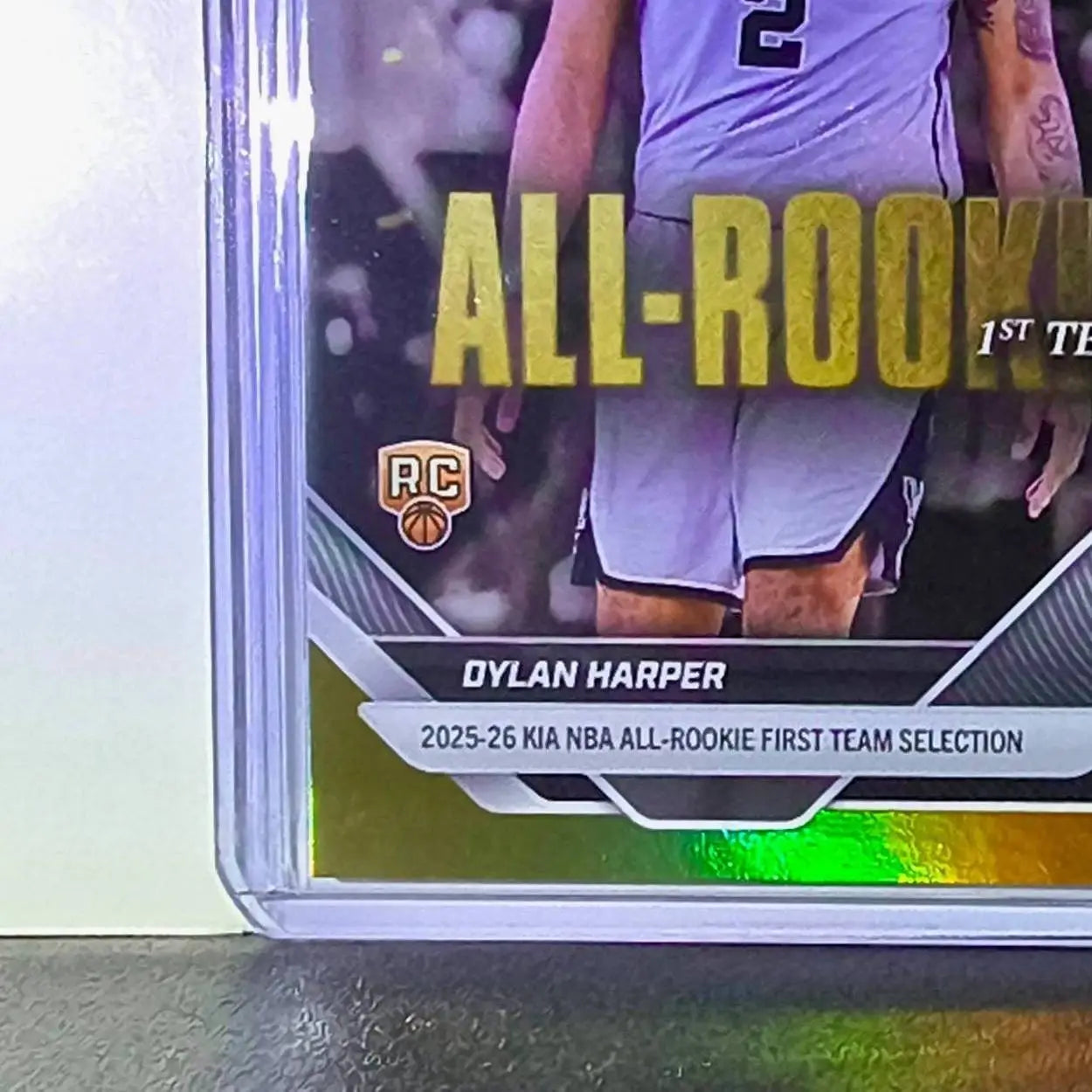 Dylan Harper Rookie 2025-26 Topps Now NBA All-Rookie 1st Team 34/50 Gold Spurs