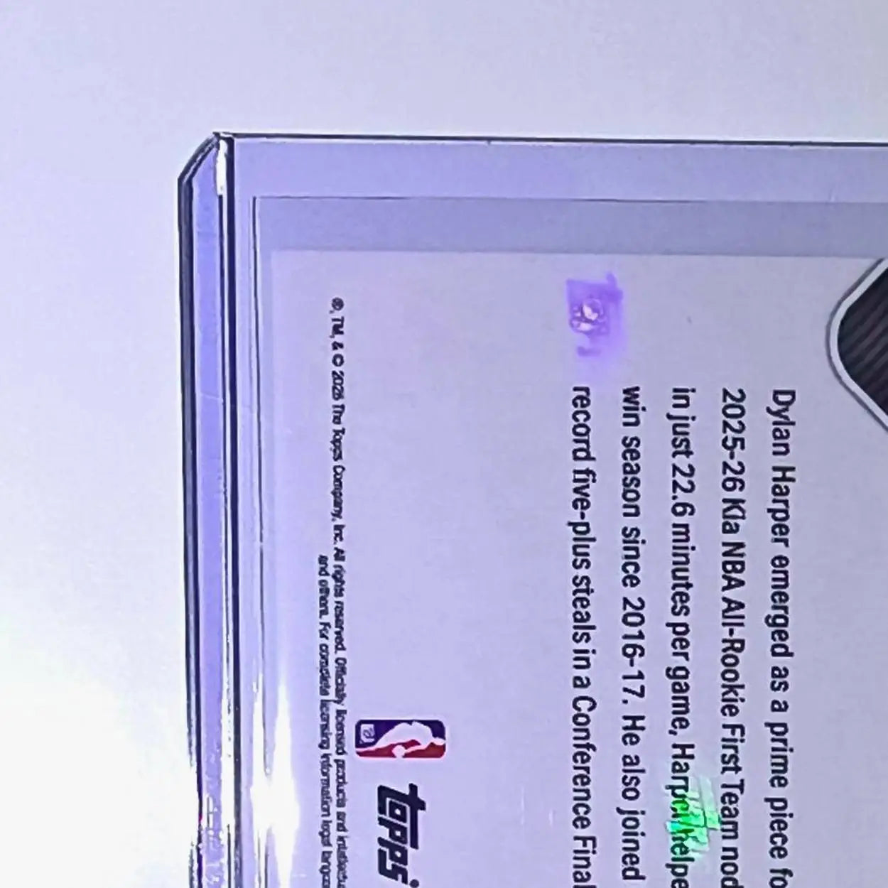 Dylan Harper Rookie 2025-26 Topps Now NBA All-Rookie 1st Team 34/50 Gold Spurs