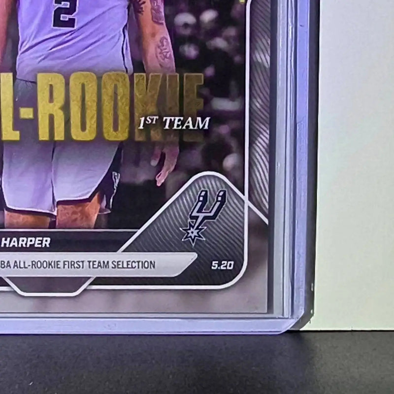 Dylan Harper Rookie 2025-26 Topps Now NBA All-Rookie 1st Team San Antonio Spurs