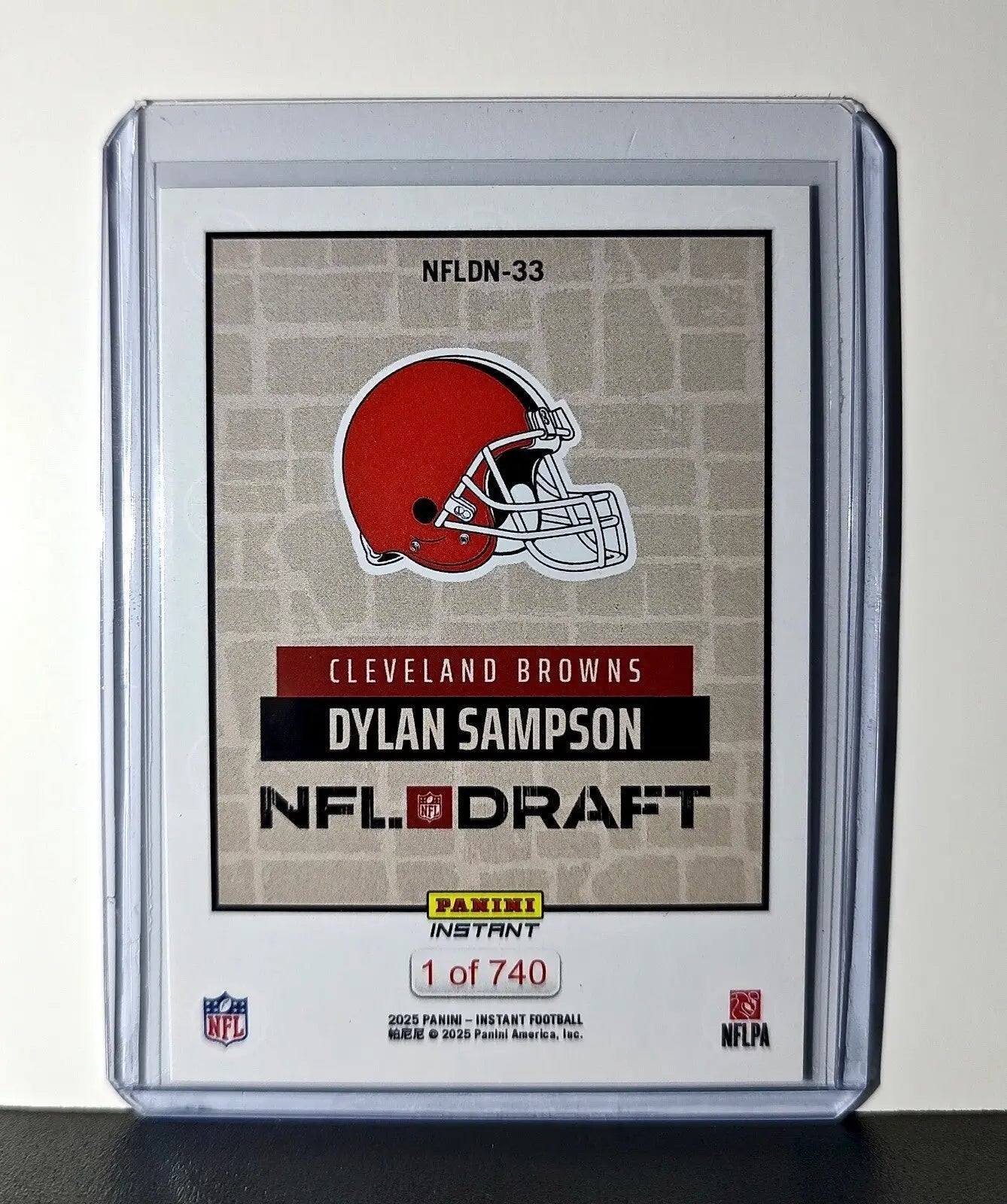 Dylan Sampson Rookie 2025 NFL Draft #33 Football Card Cleveland Browns 1 of 740 - Football Card Single