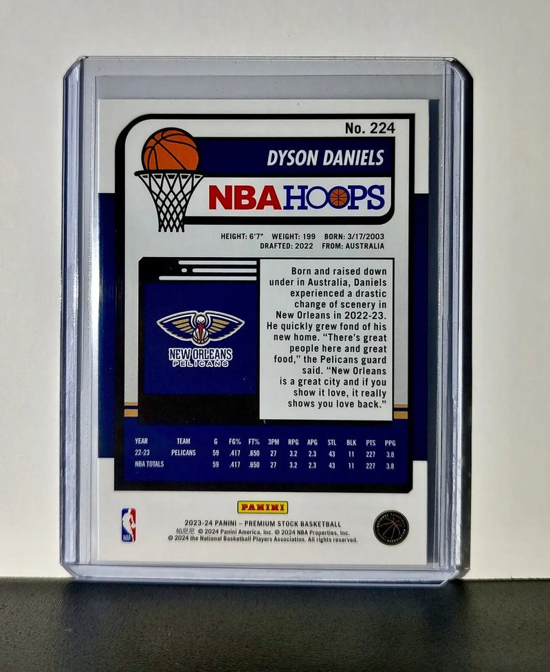 Dyson Daniels 2023-24 Panini Premium Stock NBA Hoops #224 Card Pelicans