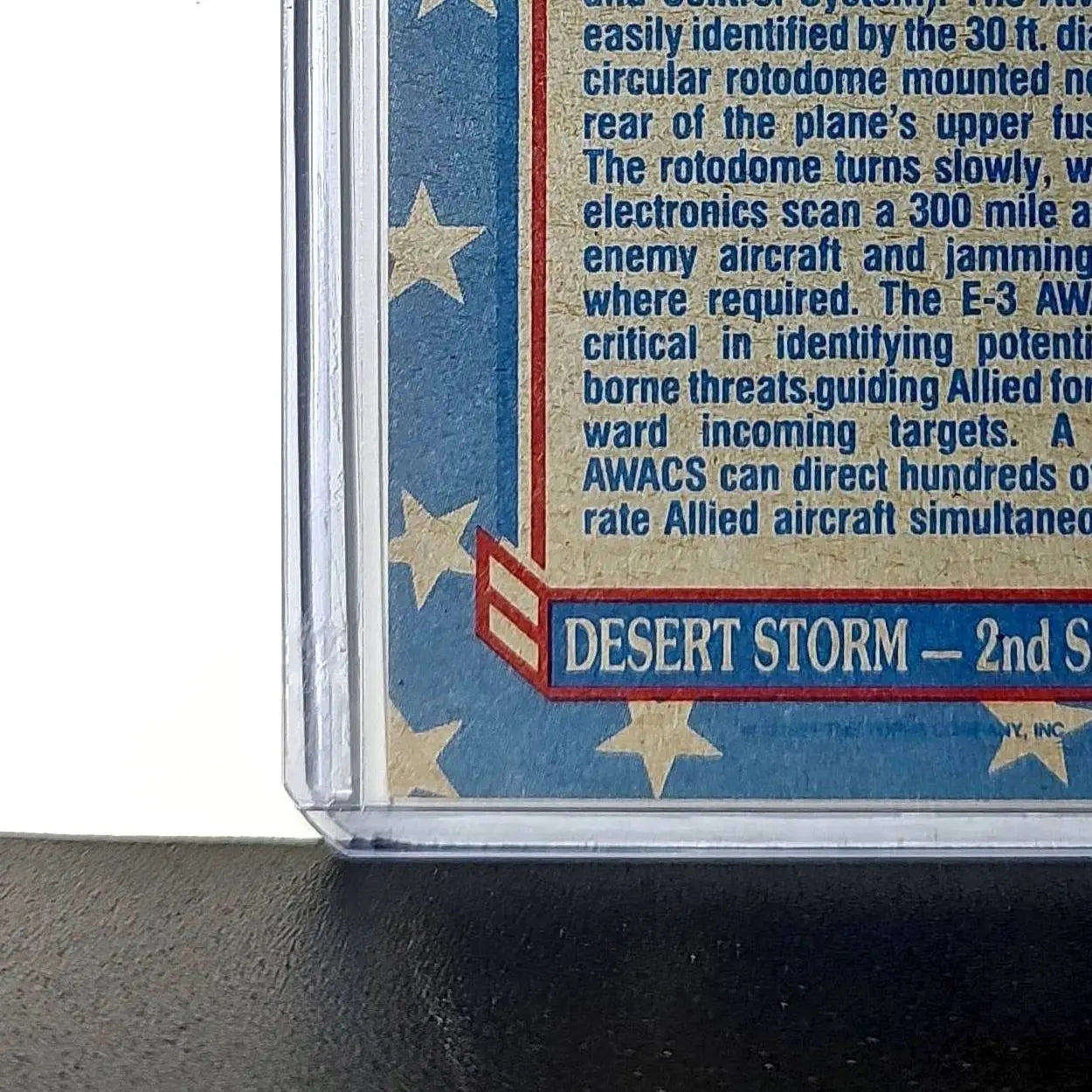 E-3 AWACS 1991 Topps Desert Storm #139 Card