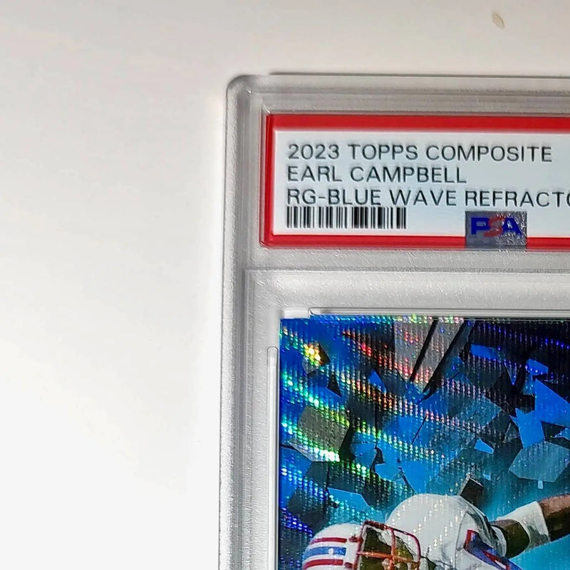 Earl Campbell 2023 Topps Resurgence 51/75 RG-7 Blue Wave Refractor 9 Mint - Football Card Single
