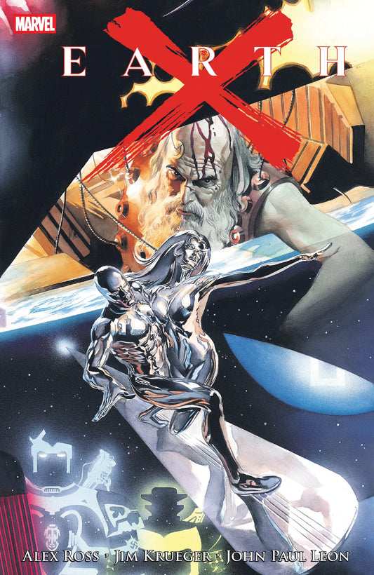 Comic book cover of Earth X New Printing 3 featuring vibrant superhero artwork