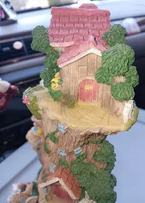 Easter Spring Vintage Rabbit Family Tree House by World Bazaars in Box Pre-Owned - Collectibles