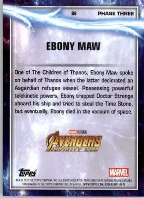 Ebony Maw - 2025 Topps Chrome Marvel Studios - #88 - Non_sport - Marvel Card Single