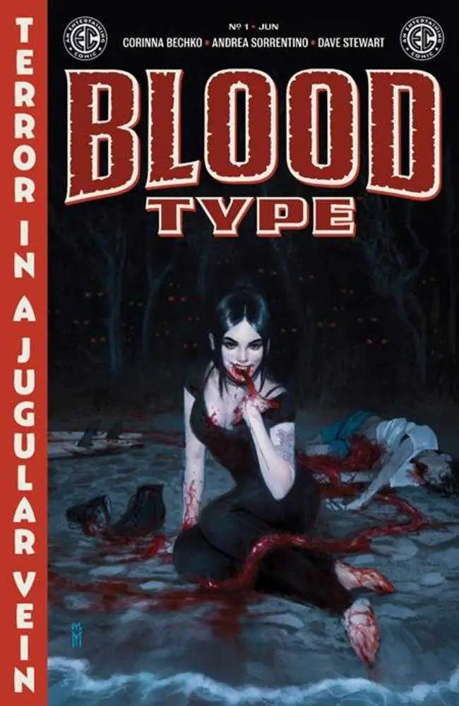 Blood Type comic book cover by Miguel Mercado featuring Corinna Bechko featured art