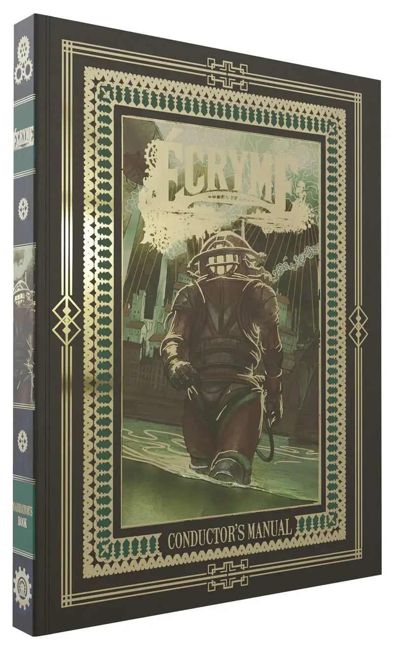 Steampunk-themed Ecryme RPG conductors manual for Ecryme RPG conductors