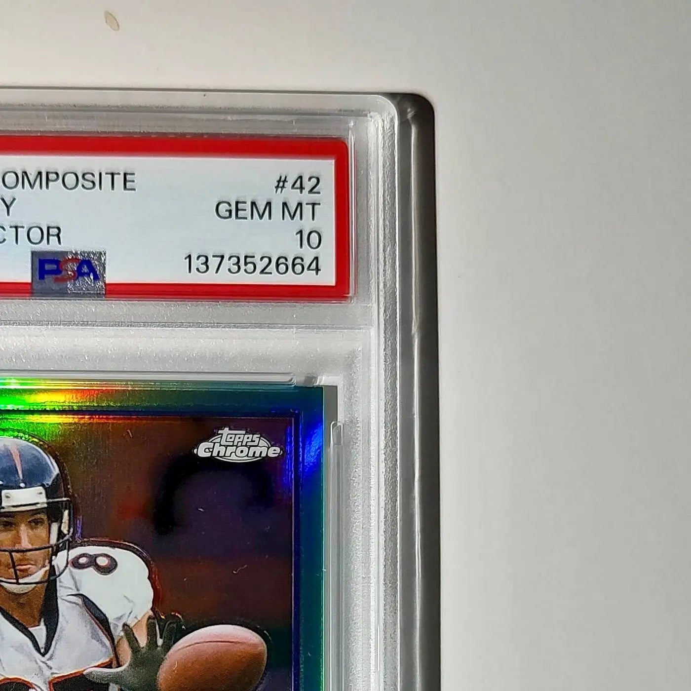 Ed McCaffrey 2023 Topps Chrome 159/199 #42 Aqua Refractors PSA 10 Gem Mint - Football Card Single