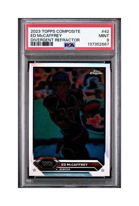 Ed McCaffrey 2023 Topps Chrome #42 Sepia Refractors PSA 9 Mint - Football Card Single