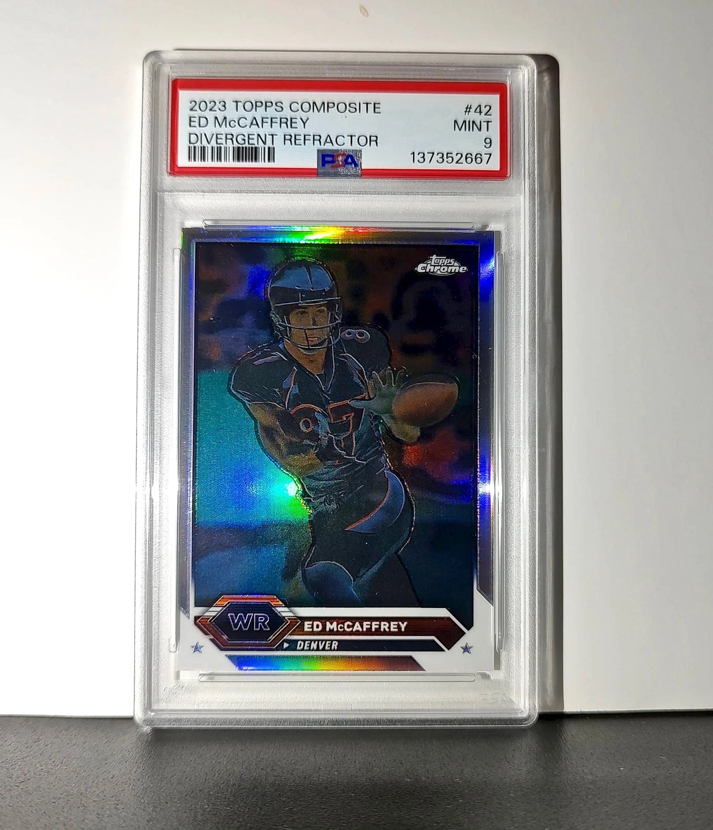 Ed McCaffrey 2023 Topps Chrome #42 Sepia Refractors PSA 9 Mint