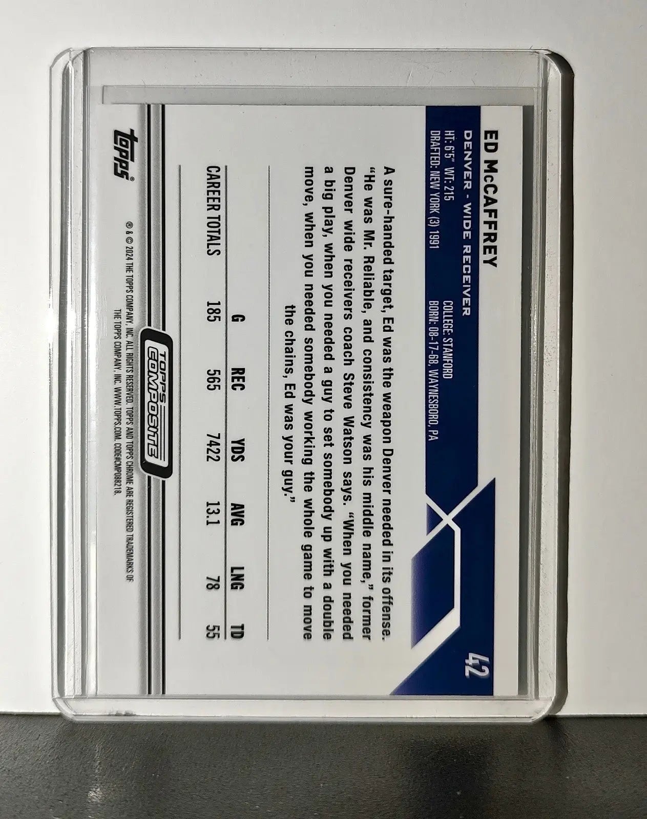 Ed McCaffrey 2023 Topps Chrome NFL #42 Card Denver Broncos