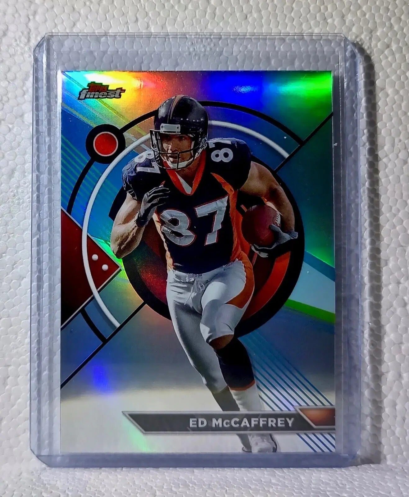 Ed McCaffrey 2023 Topps Finest Refractor NFL #181 Football Card Denver Broncos - Football Card Single