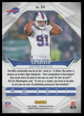 Ed Oliver 2024 Panini Phoenix #54 Buffalo Bills