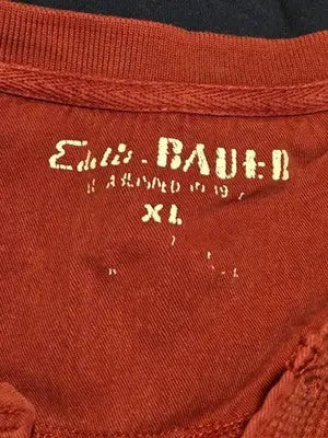 Eddie Bauer Henley Shirt Mens XL Waffle Thermal Long Sleeve Red Washed Casual - Apparel