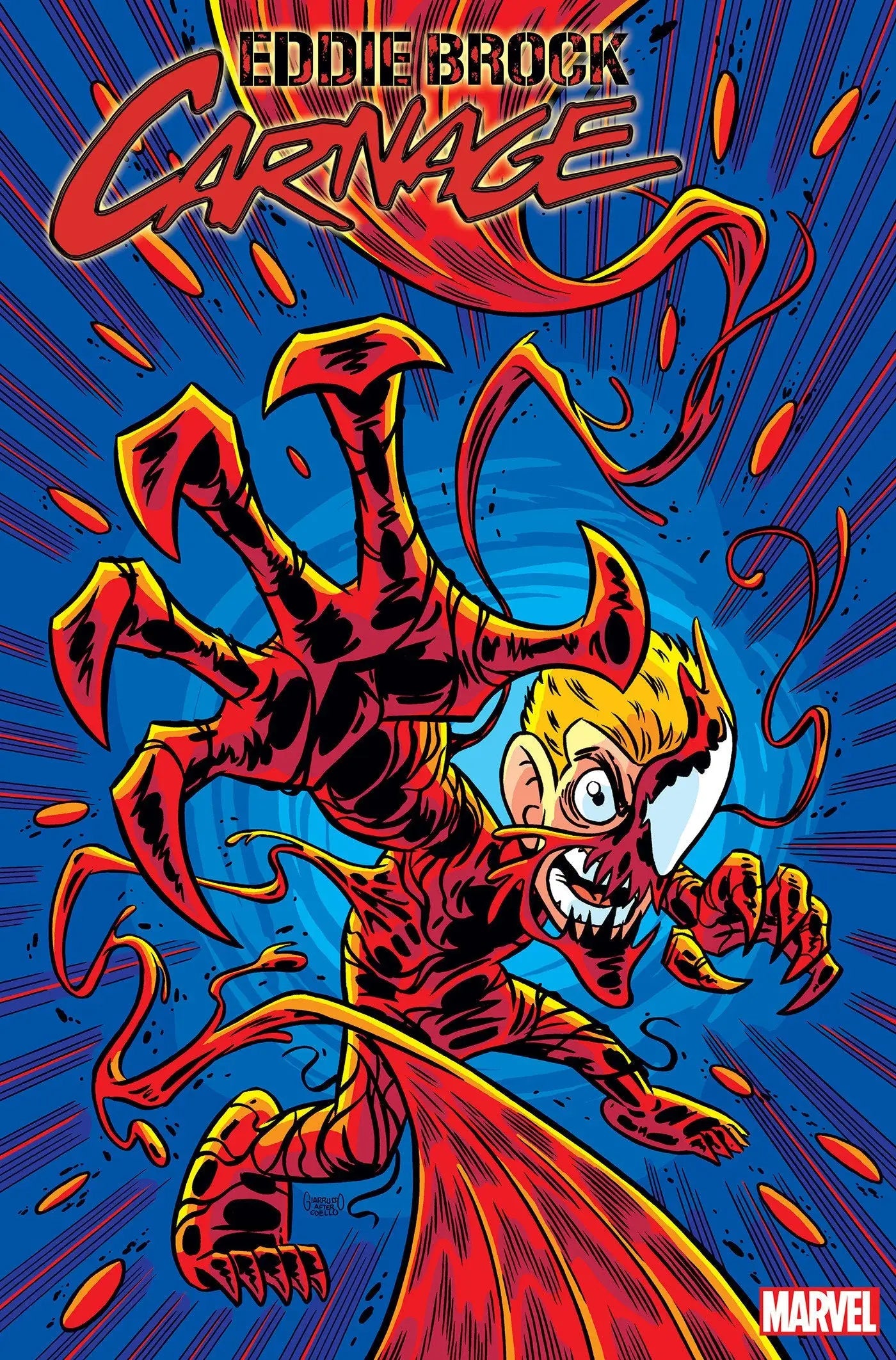 Comic book cover featuring Eddie Brock Carnage from Eddie Brock Carnage Chris Giarrusso Variant