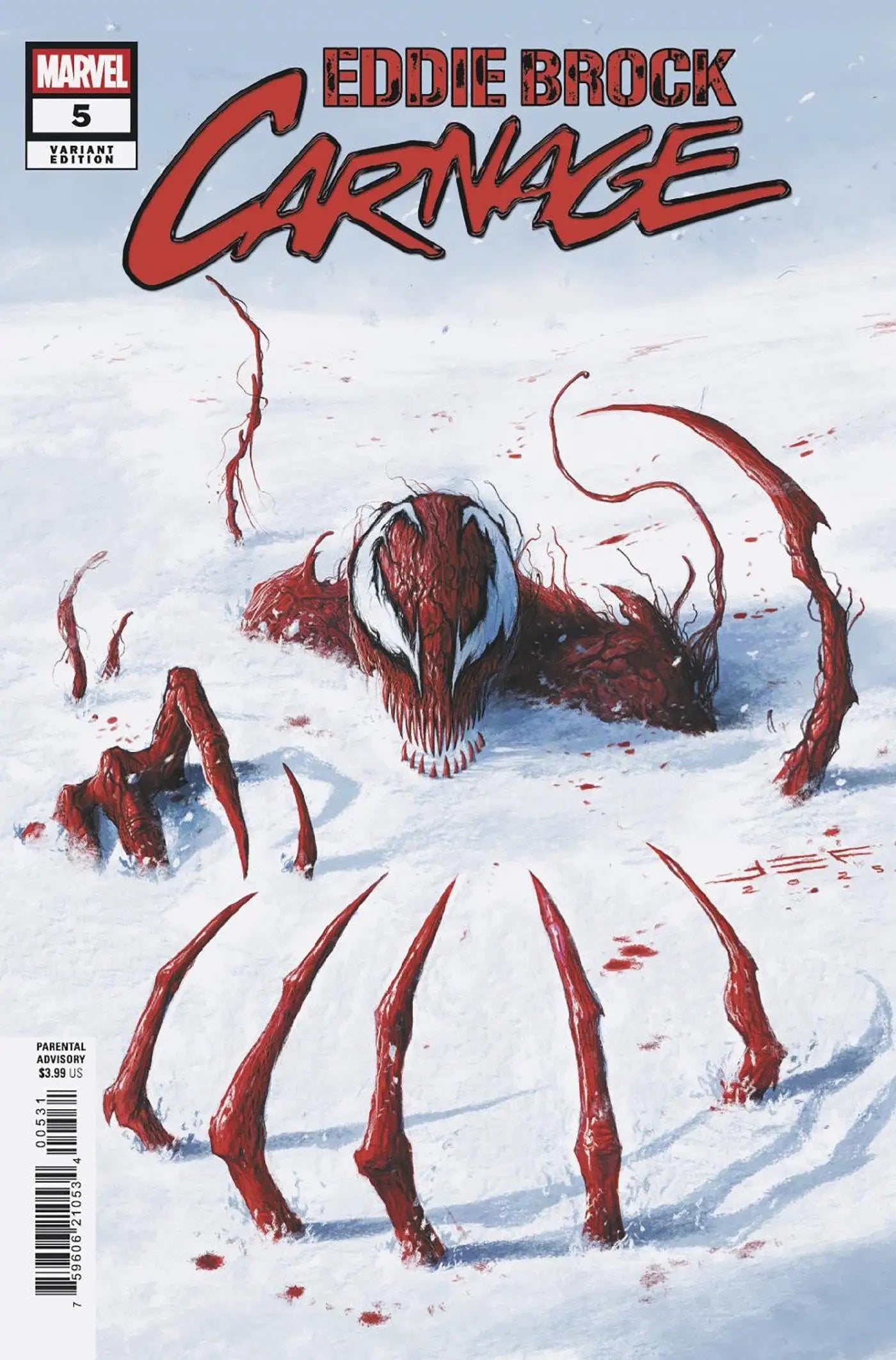 Comic book cover featuring Carnage from Eddie Brock Carnage Juan Ferreyra Variant