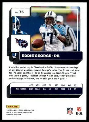 Eddie George 2022 Donruss #75 Tennessee Titans - Football Card Single