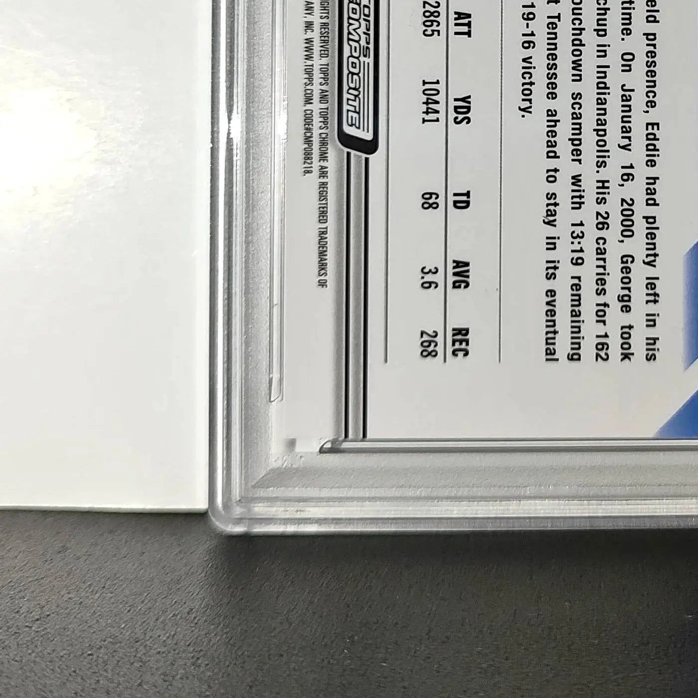 Eddie George 2023 Topps Chrome 012/250 #34 Purple Speckle Refractors PSA 9 Mint