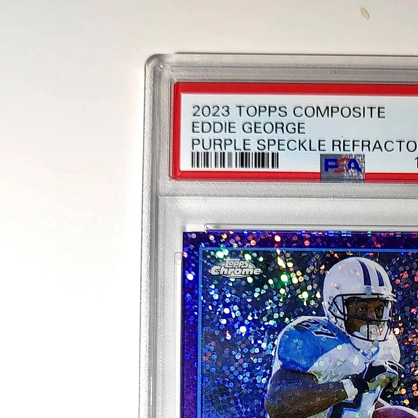 Eddie George 2023 Topps Chrome 012/250 #34 Purple Speckle Refractors PSA 9 Mint