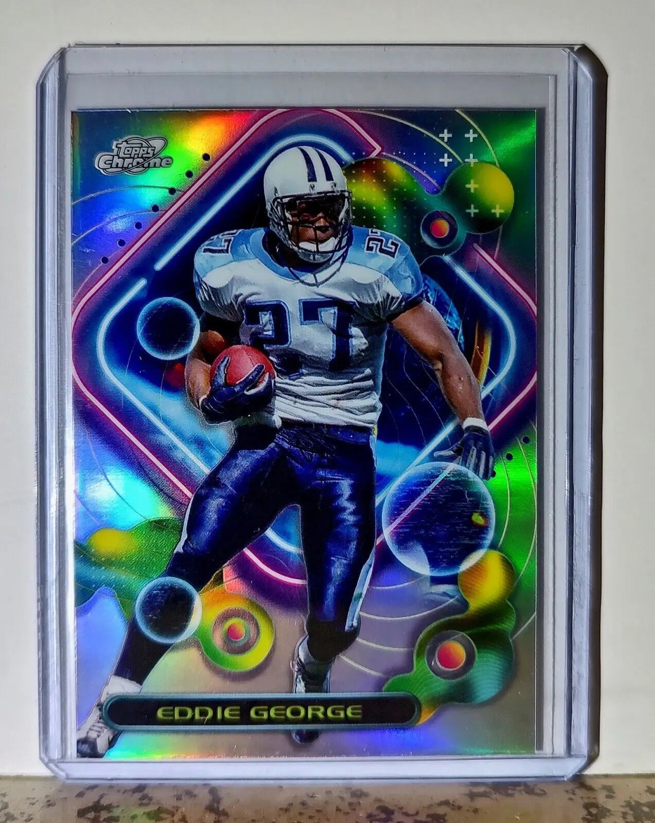 Eddie George 2023 Topps Chrome Cosmic Refractor NFL #299 Card Tennessee Titans - Football Card Single
