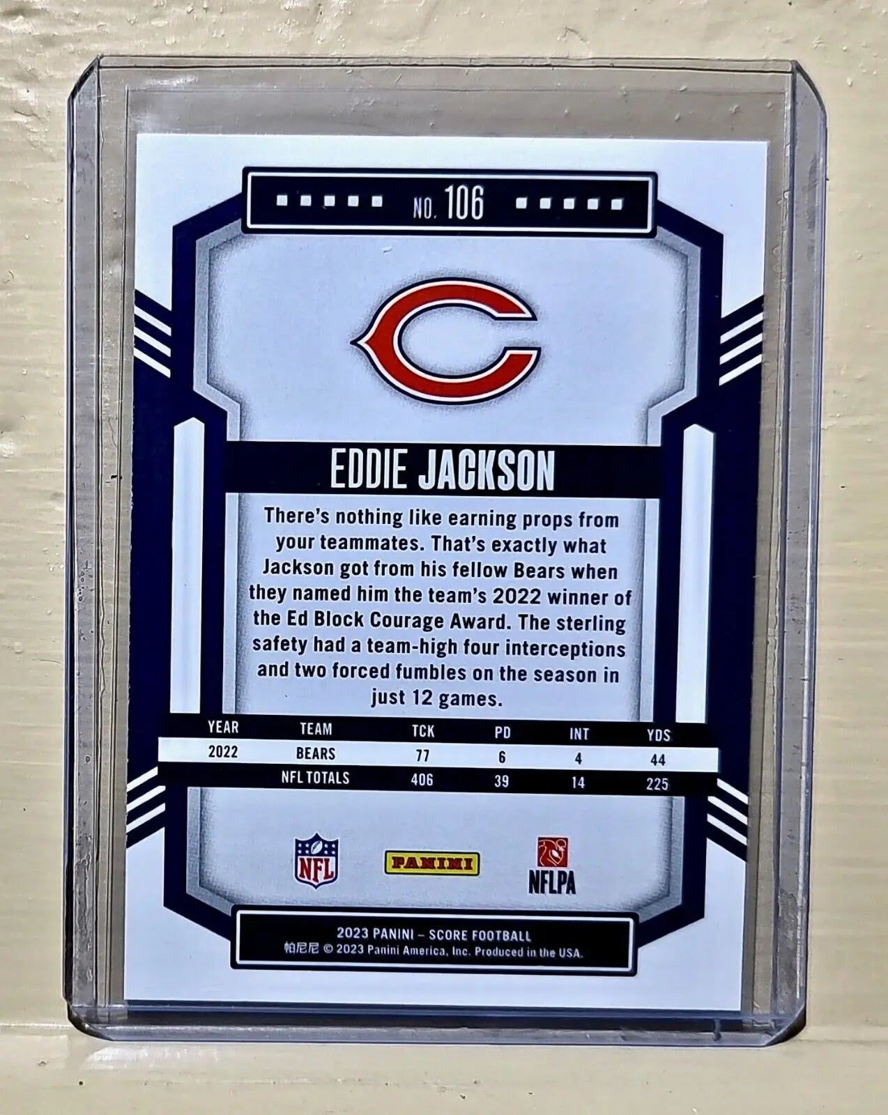 Eddie Jackson 2023 Panini NFL #106 Score Football Card Chicago Bears - Football Card Single
