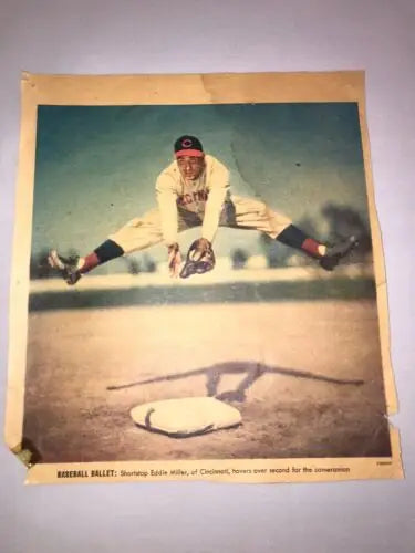 Vintage baseball photo of Eddie Miller from the Cincinnati Reds