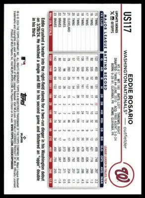 Eddie Rosario 2024 Topps Update #US117 Washington Nationals - Baseball Card Single