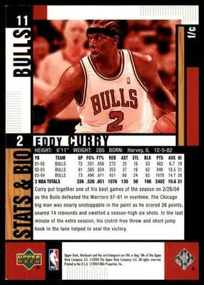 Eddy Curry 2004-05 Upper Deck Hardcourt #11 Chicago Bulls - Basketball Card Single