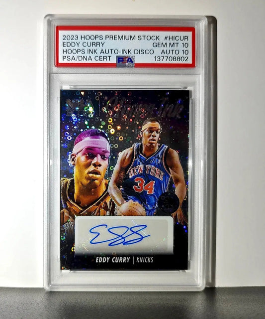 Eddy Curry 2023 Panini Premium NBA Hoops #HI-CUR Hoops Ink PSA 10 Auto 10