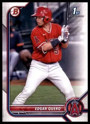 Edgar Quero 2022 Bowman Prospects #BP-123 Los Angeles Angels - Baseball Card Single