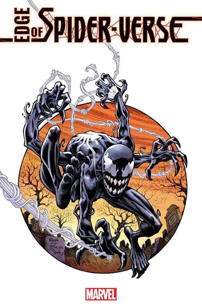 Venom leaps menacingly on Edge Of Spider-Verse #2 Todd Nauck variant comic cover