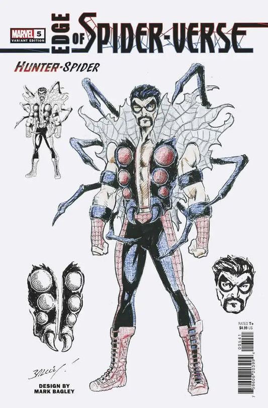 Character design sketch of Hunter-Spider for Edge Of Spider-Verse #5 variant