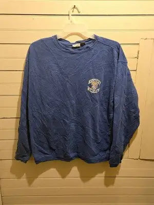 Edge Sweatshirt Mens L Kentucky Wildcats Blue Crew Waffle Knit Long Sleeve - Apparel