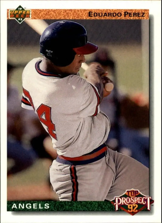 Eduardo Perez 1992 Upper Deck MLB #52 Rookie Baseball Card California Angels - Baseball Card Single