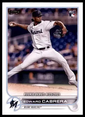 Edward Cabrera Rookie 2022 Topps Update #US231 Miami Marlins - Baseball Card Single