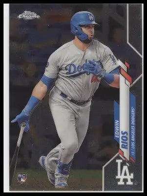 Edwin Rios Rookie 2020 Topps Chrome #95 Los Angeles Dodgers - Baseball Card Single
