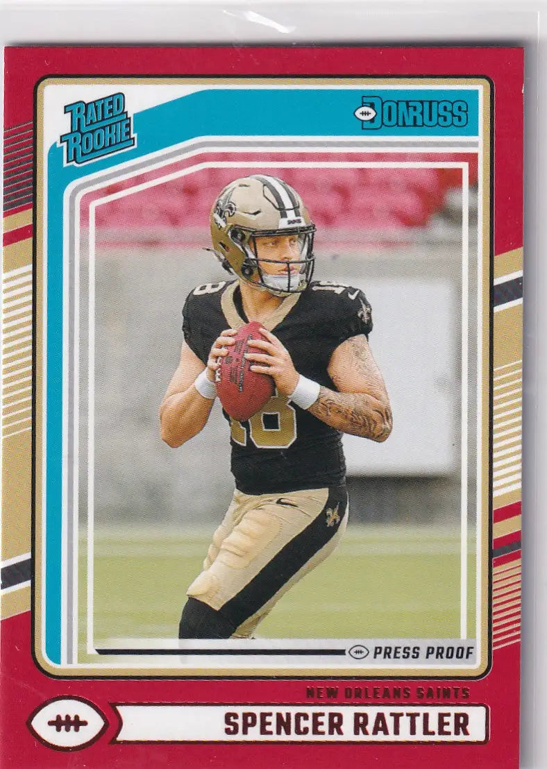 2024 DONRUSS #359 SPENCER RATTLER RED- NEW ORLEANS SAINTS