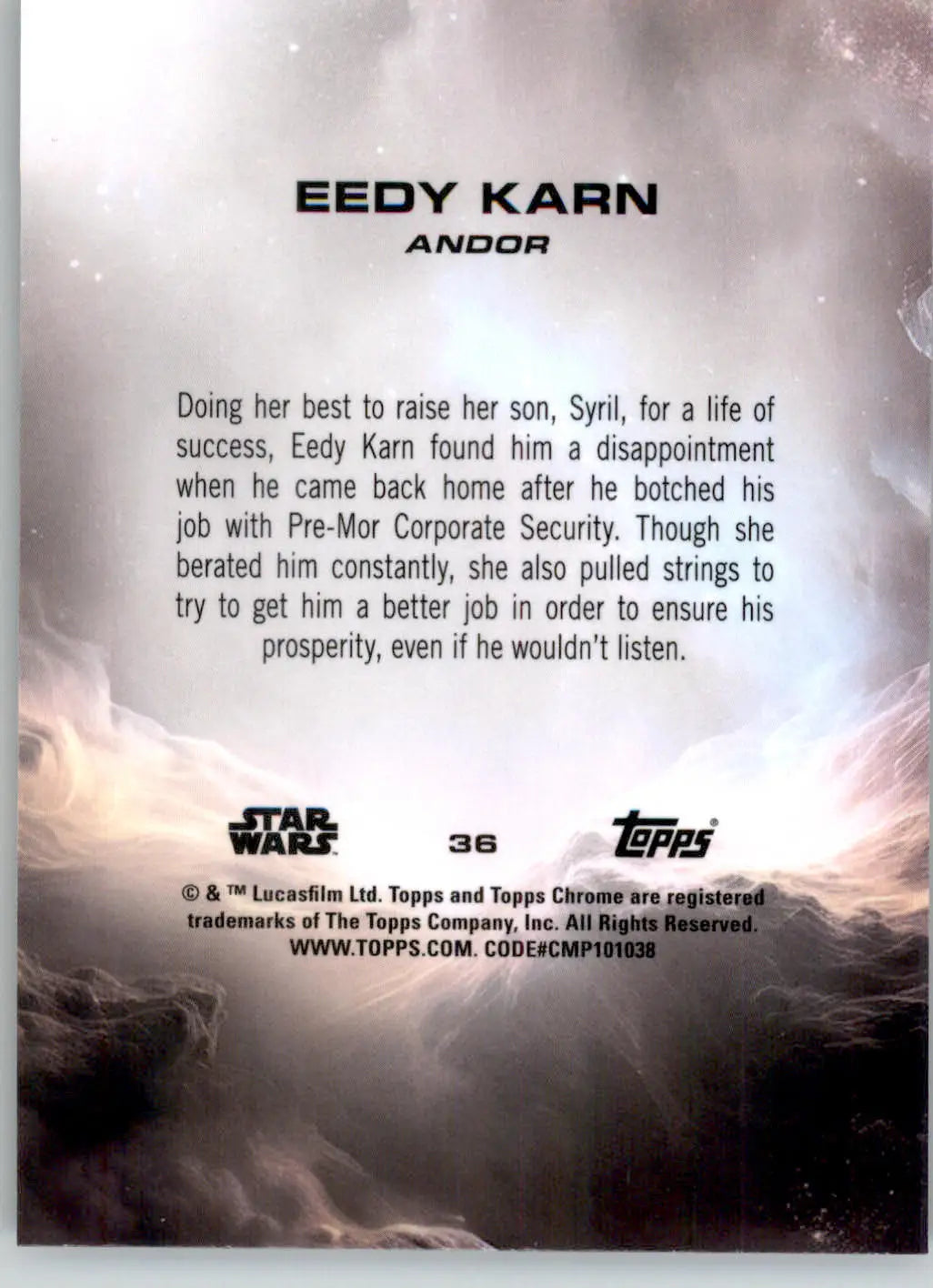 Eedy Karn - 2025 Topps Chrome Sapphire Edition Star Wars - #36 - Non_sport