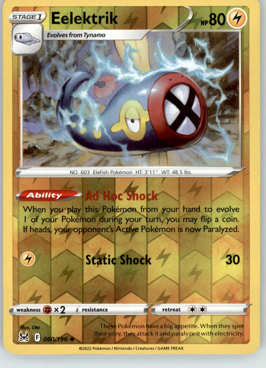 Eelektrik - Lost Origin - 060/196 - Reverse Holo LP Pokemon - Pokémon Card Single