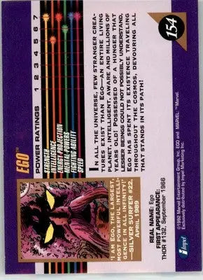 Ego - 1992 Impel Marvel Universe - NM - #154 - Marvel Card Single