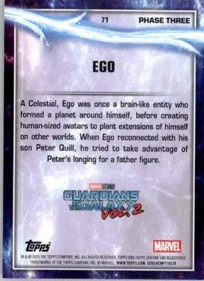Ego - 2025 Topps Chrome Marvel Studios - #71 - Non_sport - Non-Sports Card Single