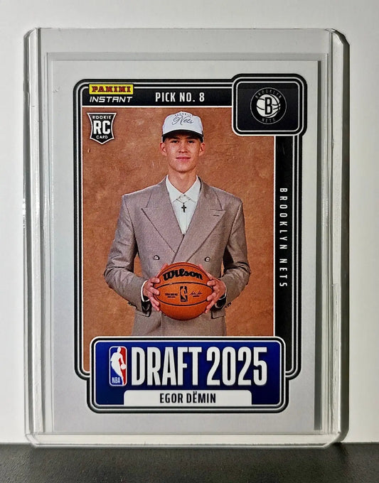Egor Demin Rookie 2025-26 Panini NBA #8 Draft Night Card Brooklyn Nets - Basketball Card Single