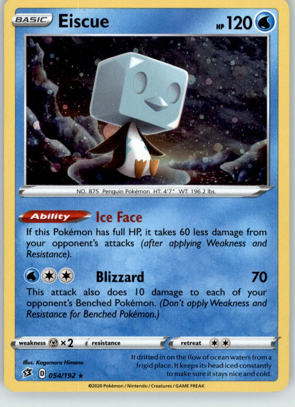 Eiscue (Cosmos Holo) - Miscellaneous Cards & Products - 054/192 - NM Pokemon - Pokémon Card Single