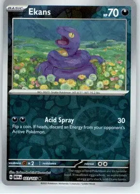 Ekans - SV: Scarlet & Violet 151 - Reverse Holo NM - #023/165 - Pokémon Card Single