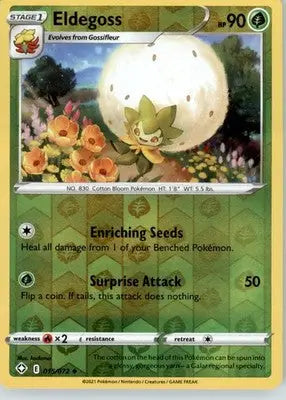 Eldegoss - Shining Fates - Reverse Holo LP - #015/072 - Pokémon Card Single