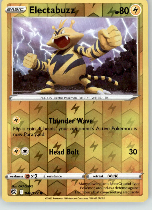 Electabuzz - Brilliant Stars - 046/172 - Reverse Holo LP Pokemon - Pokémon Card Single